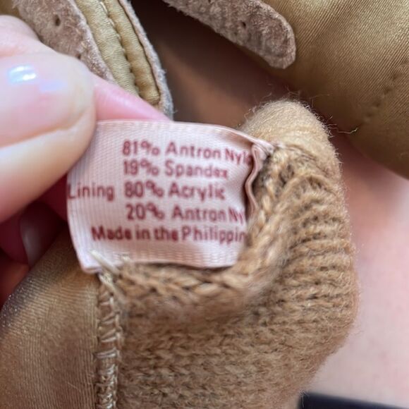 Vintage Aris Isotoner tan lined winter gloves - Size Medium - Picture 8 of 8